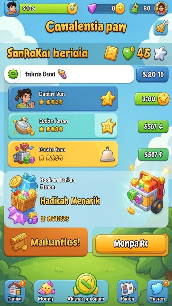 Tampilan awal yang menarik dan intuitif.