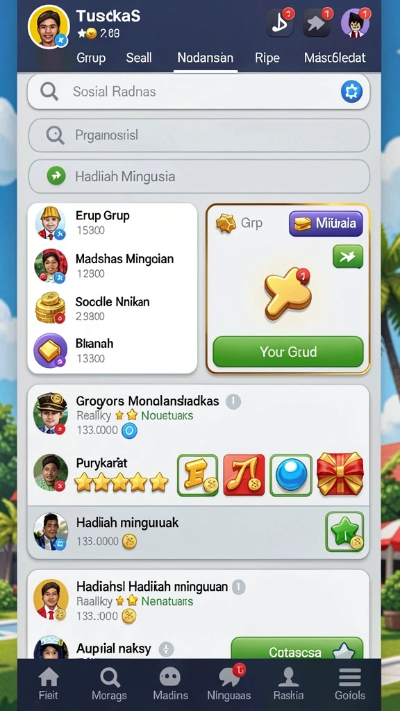 Tampilan antarmuka utama yang menarik dan intuitif.