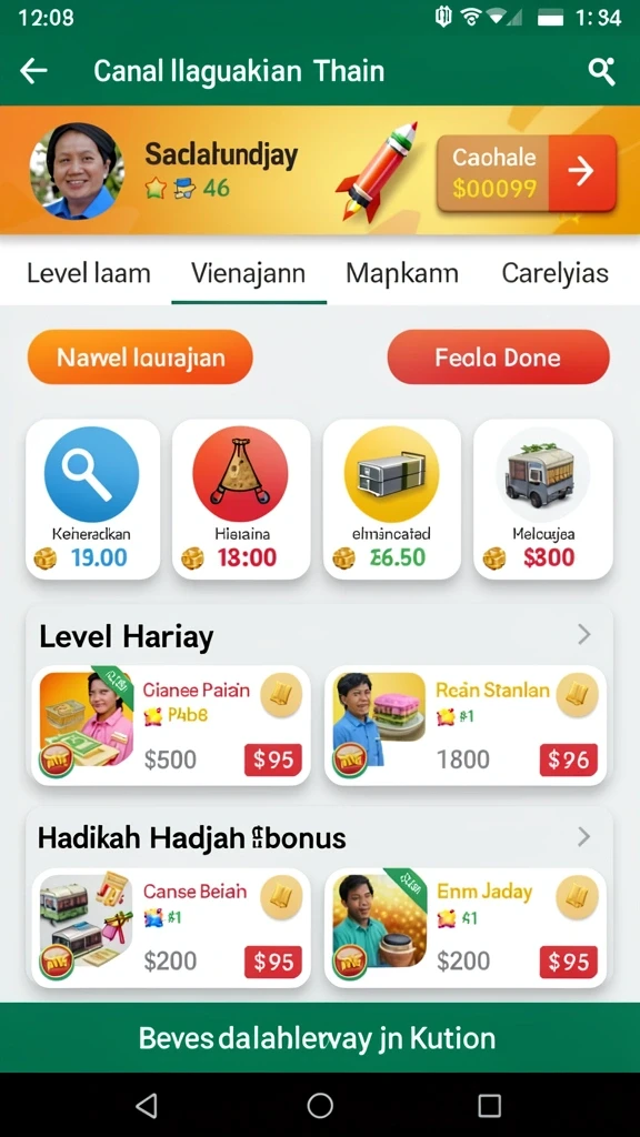 Karakter unik yang bisa dipilih untuk bermain.