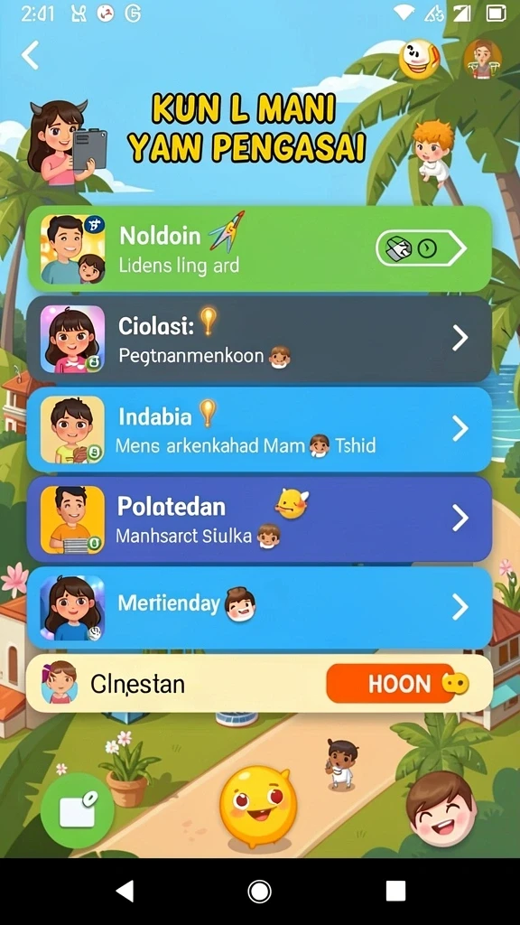 Fitur chat yang memungkinkan interaksi antar pemain.