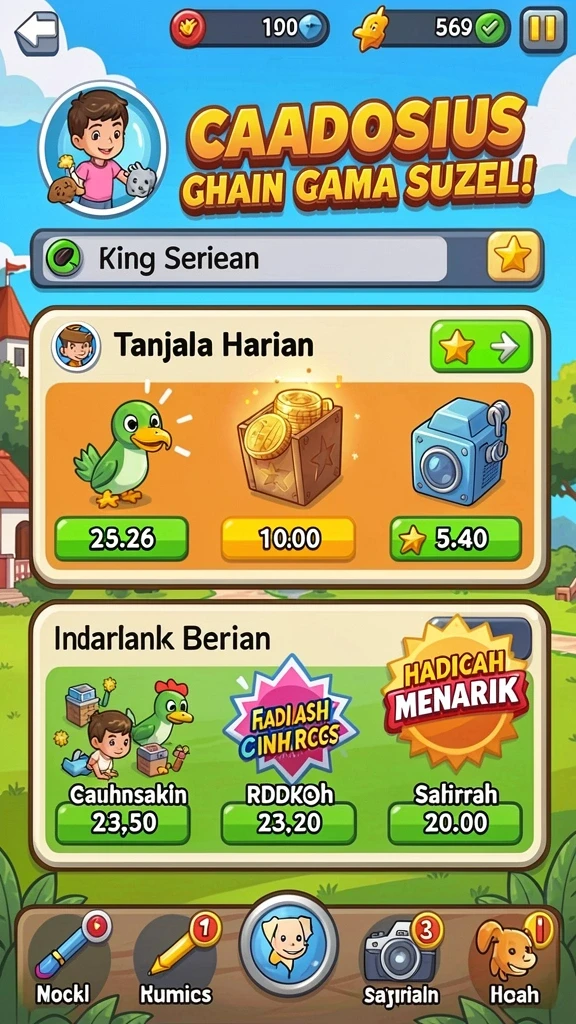 Menunjukkan grafis yang memukau dan lingkungan permainan yang luas.